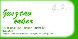 gusztav haker business card
